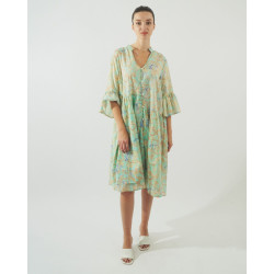 Γυναικείο καφτάνι 62614 | Green/Blue