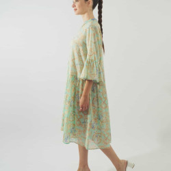 Γυναικείο καφτάνι 62614 | Green/Blue