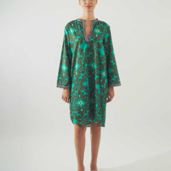 Γυναικείο καφτάνι 62617 | Green/Brown