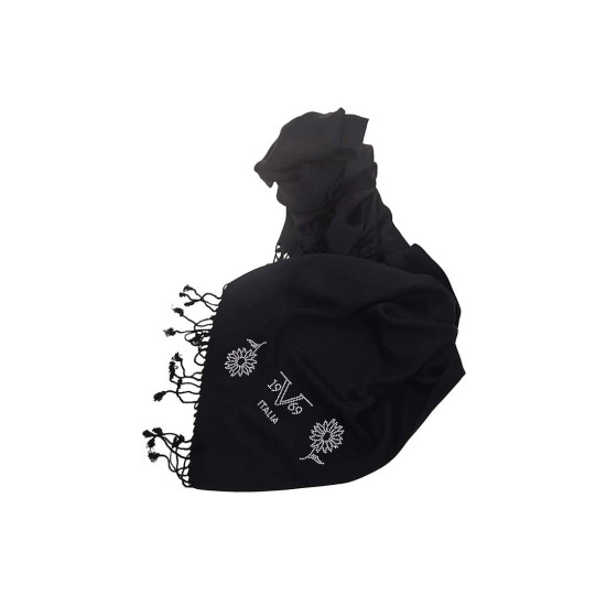 Πασμίνα με στρας & κρόσια 62630 | Black