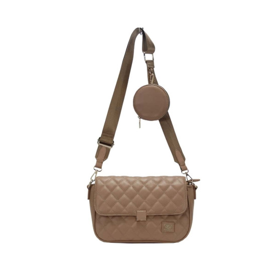 Γυναικεία crossbody τσάντα 2318 | Dark Beige