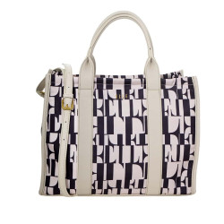 Γυναικείο tote bag 8208 | Beige/Black