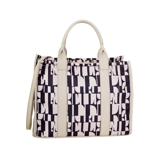 Γυναικείο tote bag 8208 | Beige/Black